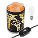 Himalayan Salt Lamps, OxyLED Natural Pink Salt Night Lights with Two Bulbs, Crystal Rock Salt Light in Metal Basket Lampshade with Dimmer Switch, Father's Day Gift (3.15 x 4.33