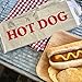 Paper Popcorn Bags - Printed Foil Hot Dog Bags - 50 Each - Red White Blue Silver