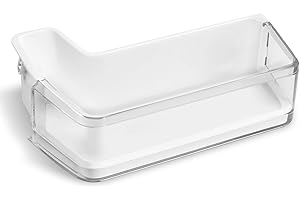 MTZUL DA97-11483A Refrigerator Door Shelf Bin Assembly Guard Compatible with Samsung Left Lower Door Bin RFG297HDRS RFG298HDRS RFG297HDWP RFG29PHDRS RFG296HDRS RFG297HDBP RFG298HDBP, Replace PS4176339 White
