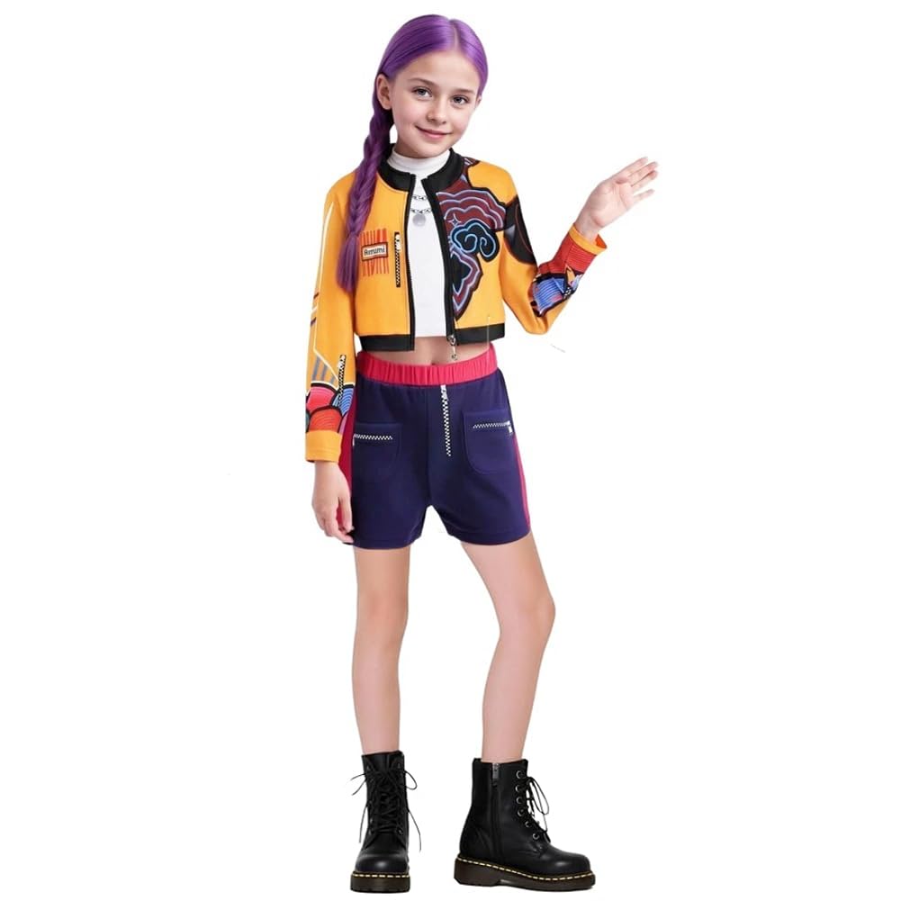 Photo 1 of IDOTTA Kids Demon Costume for Girls Hunters Cosplay Pop Singers Stage Halloween Outfits