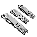 CAREMORE Nail Clippers-3pcs Sharp Stainless Steel Fingernail + Toenail + Slant Edge Cleaner Clipper Gift Set