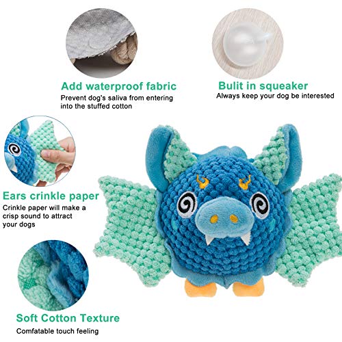 Ditucu 4 Packs Dog Plush Toys Sturdy Animal Squeaky Toys Interactive