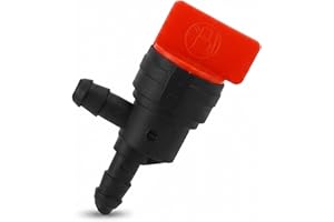 2pc Valve, Fuel Shut Off Valve Equipped with Clamp for Easy Installation, Shut Off Valve Off Valve for 3/16 Inch Fuel Lines C