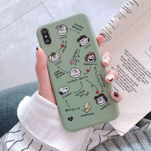 FXILY Cartoon Cute Snoopy Phone Case for iPhone 6 6S 7 8 Plus for iPhone X XR XS MAX Drop-Proof TPU Silicone