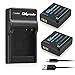 OAproda 2 Pack DMW-BLE9 Battery and USB Charger for Panasonic DMW-BLG10, Lumix DMC-GF3, DMC-DF5, DMC-GF6, DMC-GX7, DMC-GX85, DMC-LX100, DMC-ZS60, DMC-ZS200 Digital Camera
