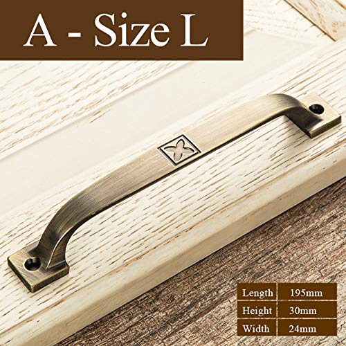 Hi5 5pcs Antique Door Handles Bronze Drawer Pulls Modern Kitchen