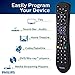 Philips Universal Remote Control for Samsung, Vizio, LG, Sony, Sharp, Roku, Apple TV, RCA, Panasonic, Smart TVs, Streaming Players, Blu-ray, DVD, Simple Setup, 4-Device, Black, SRP9243B/27thumb 2