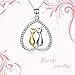 YFN Sterling Silver Cat Lady Gifts for Women Cat Lovers Themed Necklace Gifts for Women 18