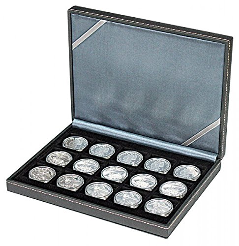 Lindner 2363-15 NERA Coin case XM with 15 rectangular compartments for coins/coin capsules up to external Ø 40 mm