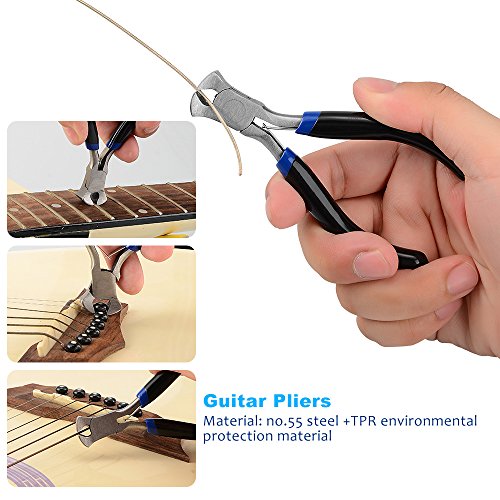 Guitar Tools for Clean and Replace Guitar Fret with Guitar String Cutter, Fingerboard Guards, Polished Tool and String Spreaders - Thumbnail 3