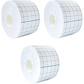 Betinyar 3 Rolls Non-Woven Cover Roll Stretch Tape, Dressing Retention Tape, Non-Woven Adhesive Bandages with Ease Release Backing, Breathable Bandage Tape, 2 Inch x 10.94 Yard Each