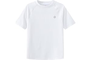 HODOSPORTS Boys UPF 50+ Rash Guard Swim Shirts Short Long Sleeve Quick Dry UV Protection Sun Shirt