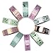 Washi Tape Set of 10 Cute Rose Gold Foil Rolls - Extra Long 33 feet - Decorative Masking Tapes Great for DIY Washi Tape Arts and Crafts Projects; Planners, Scrapbooking, Wall Art, Bullet Journals