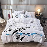 الصيد كاليفورنيا الملك حجم غطاء لحاف مجموعه رجل واحد في قارب استدراج مع الكرات البحرية بحريه البحر طبيعة غير تقليدي طباعه الفراش مجموعات وساده للأطفال الأطفال المراهقين الكبار 3 قطعه Buy Products Online With