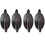 4 pcs Black Peel and Stick Pull for Mirrored