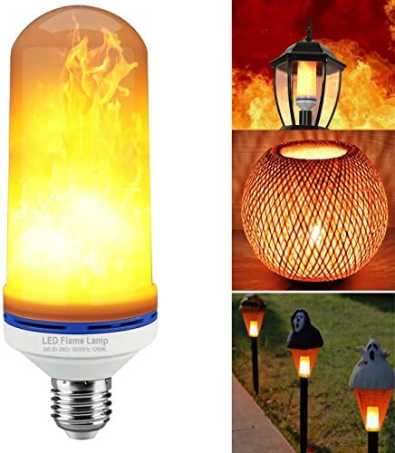 6W LED Flame Bulb,Ausaye LED Flame Lamp Effect Light Bulb,E26 E27 Flickering Flame Light Bulbs,Simulated Light Atmosphere Lighting Vintage Flaming Fire Lamp for Christmas Halloween Holiday Party Light