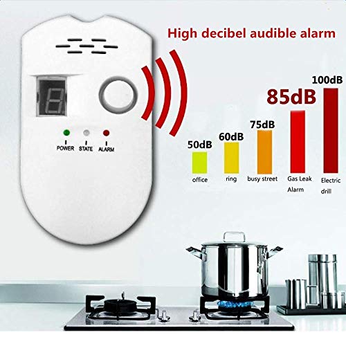 Propane/Natural Digital Gas Detector, Home Gas Alarm, Gas Leak Detector,High Sensitivity LPG LNG Coal Natural Gas Leak Detection, Alarm Monitor Sensor Home/Kitchen