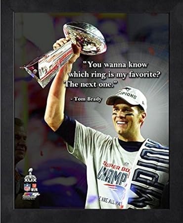 Amazon Com Tom Brady New England Patriots Pro Quotes Photo Size 9 X 11 Framed Home Kitchen