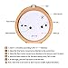 Audew Round Wooden Clock,Small Silent Desk Snooze Beech Wood Alarm Clock,Handmade Mute Creative Alarm Clock with Nightlight