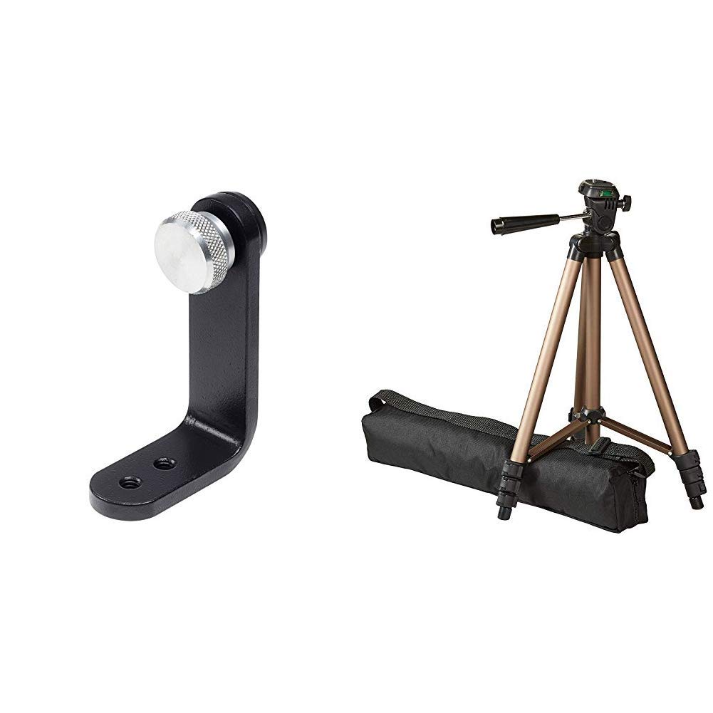 Opticron Binocular Tripod Mount for Binoculars +50mm OG & Amazon Basics 127cm (50") Lightweight Tripod with Bag