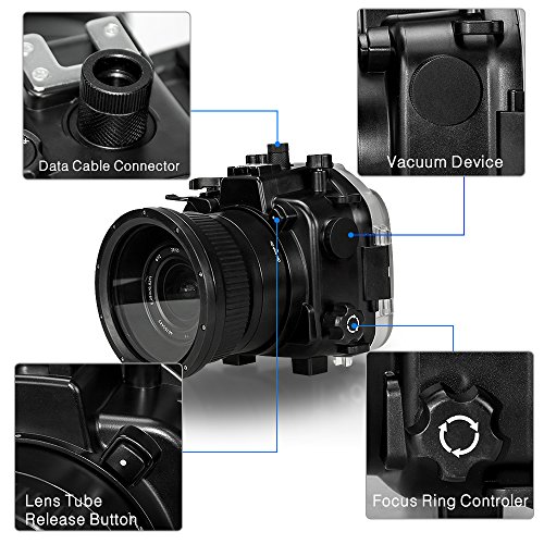 Seafrog Diving 40m/130ft A9 Waterproof Underwater Camera Housing Case Works for Sony A9/A7III Cameras with Lens 28-70mm