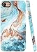 iPhone 8 Case Blue Marble, iPhone 7 Case, A-Focus Glossy Smooth Marble IMD Design Bumper Shock Proof Flexible Slim Rubber Silicone Case for iPhone 7/8 4.7