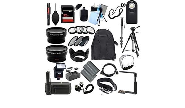 TODO lo que necesitas Kit de accesorios para la Nikon D80 Cámara ...