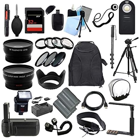 TODO lo que necesitas Kit de accesorios para la Nikon D80 Cámara ...