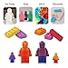 5 Pack Silicone Chocolate Candy Molds, Minifigure and Building Brick Molds for Fondant Ice Cube Crayon Jello Gummy Cake Baking Cupcake Decoration