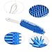 [2Pcs] Pet Hair Remove Brush, Car & Auto Detailing Portable Dogs Cats Hair&Lint Remover Rubber Massage for Furniture, Car Interiors, Carpet (Blue and Green)