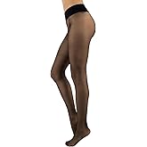 CALZITALY Seamless Sheer Tights with Comfortable Waistband, 15 Dernier Pantyhose