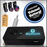 Wireless Bluetooth Audio Receiver By Play The Prize â€“ Car System, Headphones, Home Speakers Connected â€“ Auto Connect Function â€“ Low Power Reminder â€“ For All Music Lovers â€“ Free Gift For You