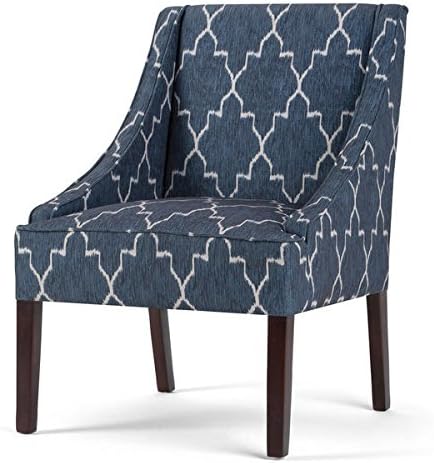 Wyndenhall Lilith Cobalt Blue Moroccan Pattern Accent Chair