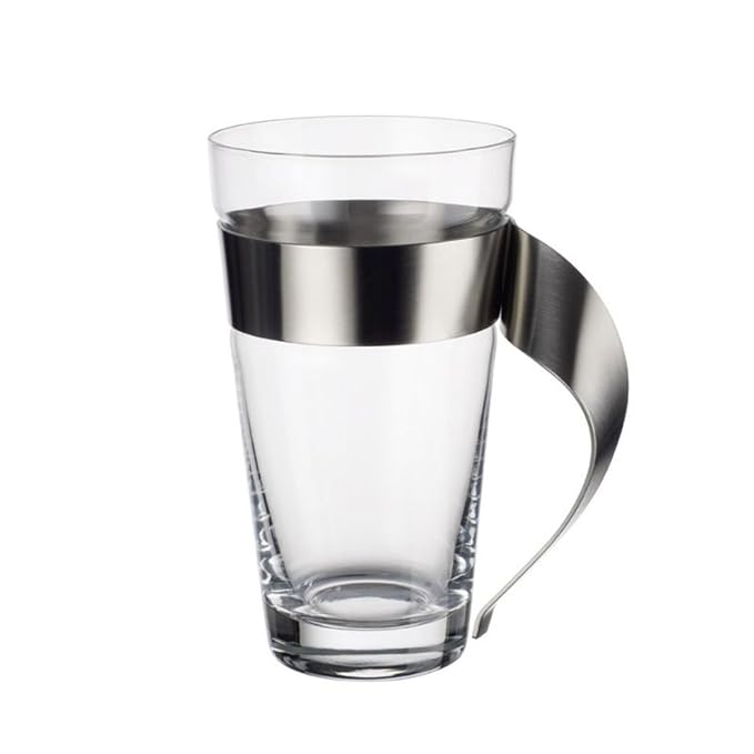 Villeroy & Boch NewWave Latte Macchiato-Glas, 500 ml, Höhe: 15 cm, Kristallglas/Edelstahl, Klar