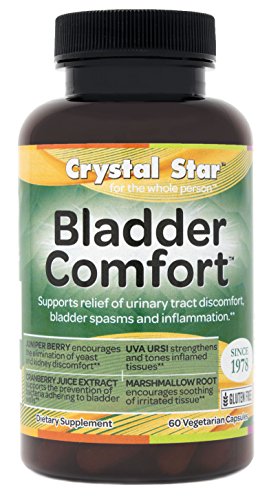 Crystal Star Bladder Comfort for Women Urinary Tract Infection Treatment Supports Elimination of Bacteria & Yeast & Kidney Discomfort, Encourages Soothing of Irritated Tissue, 60 Vegetarian Capsules Crystal Star Bladder Comfort for Women Urinary Tract Infection Treatment Supports Elimination of Bacteria & Yeast & Kidney Discomfort, Encourages Soothing of Irritated Tissue, 60 Vegetarian Capsules