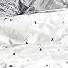 BuLuTu Forest Bear Kids Queen Duvet Cover Cotton 3 Pieces Duvet Cover Set Black and White Toddler Bedding Triangle Full Bedding with Zipper Closure for Teen Boys Girls,No Comforter