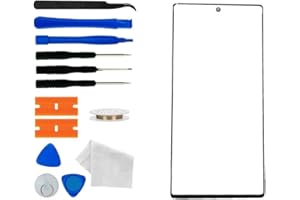 ABUSVEX Original Galaxy Note 10 Screen Glass Replacement, Front Outer Lens Glass Screen Replacement Repair Kit (Galaxy Note 10 6.3'- Black)
