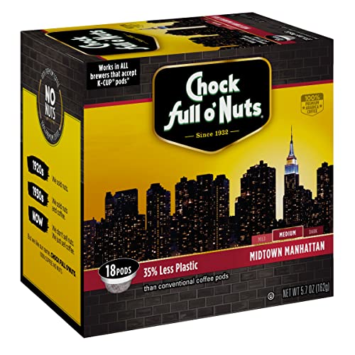 Chock Full o’Nuts Midtown Manhattan Roast, Medium Roast KCups