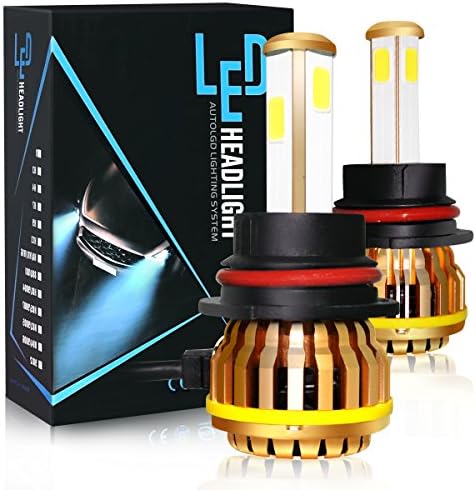 Treedeng 9007 LED Headlight Bulbs,4 Side LED bulbs, Extremely Bright COB LED Chip, 60W 7200LM 6000K, Turbo Heat Dissipation, 2 Year Warranty