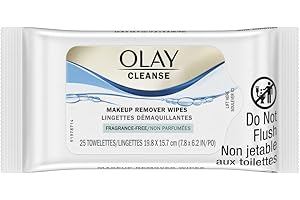 Olay Cleanse Makeup Remover Wipes, Fragrance Free, 25 count