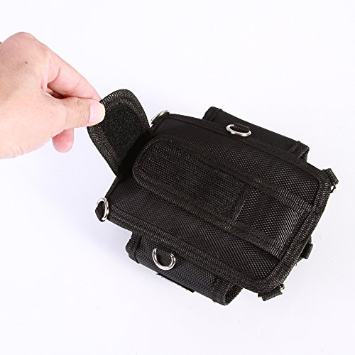 Foto4easy Black Nylon Waist Pouch Bag with Belt for DSLR Camera Monopod Tripod Great for Your Travelling and Outdoor Photography