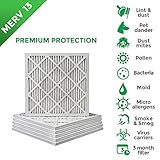 20x22x1 MERV 13 (MPR 2200) Pleated AC Furnace Air Filters. Box of 6
