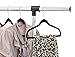 Finnhomy Heavy Duty 50 Pack Clothes Hangers with 10 Multiple Use Finger Clips, Dark Black