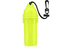 SEAFARD Waterproof Diving Dry Box, Scuba Safety Storage Container with Clip, Secure Cylindrical Seal Bottle Dry Capsule Case for Snorkeling, Kayaking, Boating - Protect Keys, Cash, Sunglasses, and Essentials