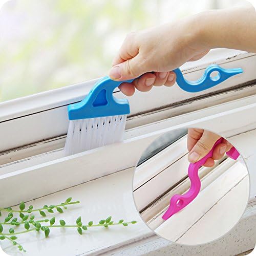 Bhery Hand-held Groove Gap Corner Cleaning Tools Door Window Track Kitchen Bathroom Cleaning Brushes (Random Color)