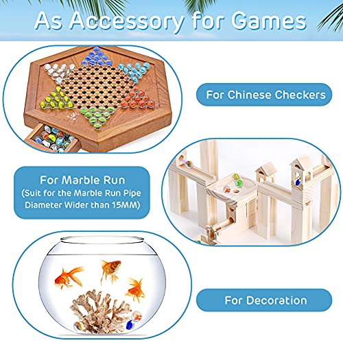 SallyFashion 250 PCS Marbles Bulk Assorted Colors Glass Marbles, Cat Eyes Round Marbles Toy for Kids Marble Games, DIY and Home Decoration