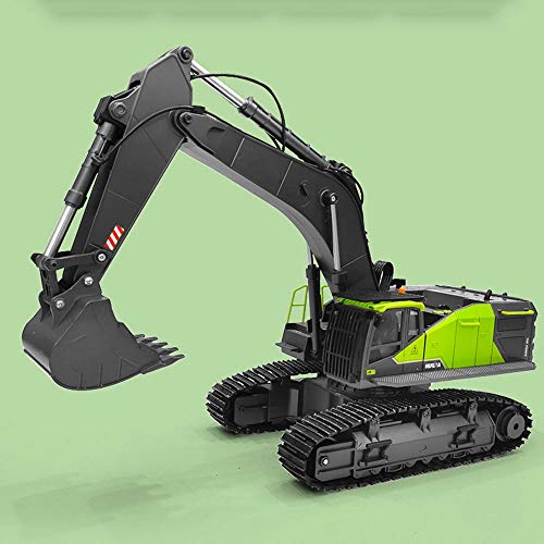 ksovvoo Rc car 1:14 RC Bagger 22CH grün Fernbedienung LKW-Spielzeug 2,4G Bagger Fernbedienung GRAP LKW Toy Engineering…