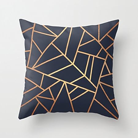Decorative Standard Pillowcase Copper And Midnight Navy Pillow