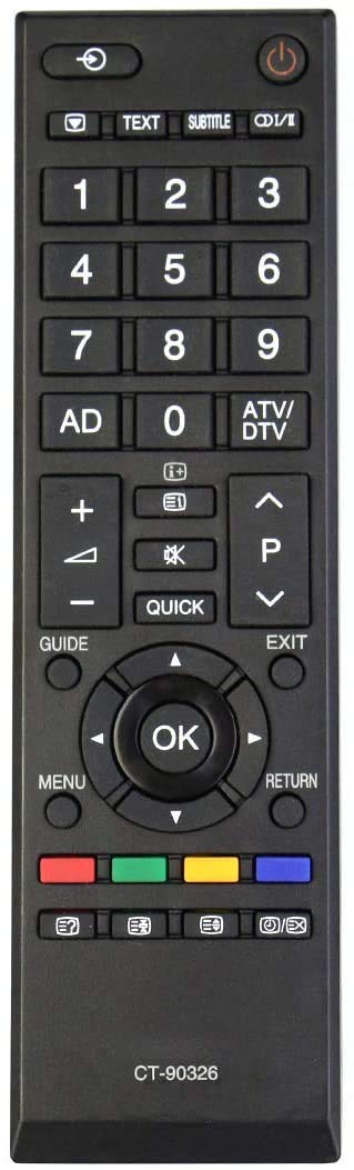 ALLIMITY CT-90326 CT 90326 Remote Control Replace for Toshiba REGZA LCD TV 32AV704R 32AV733 32EL833 32EL833B 32L2434DG 32L2453RB 32W2434DG 37RV633D 40LV665D 42AV635D 50L2333D 37AV607P