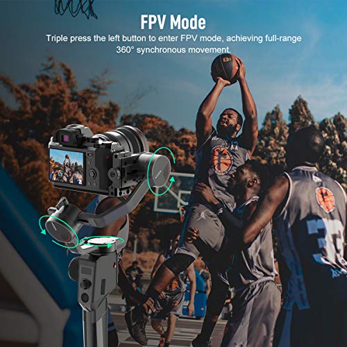 Moza Aircross 2 with Carrying Case, 3-Axis Handheld Gimbal Stabilizer, Up to 7.1 lbs 8 Follow Modes Dual Follow Focus System for DSLR Mirrorless Cameras with Larger Heavier Lens - Thumbnail 3